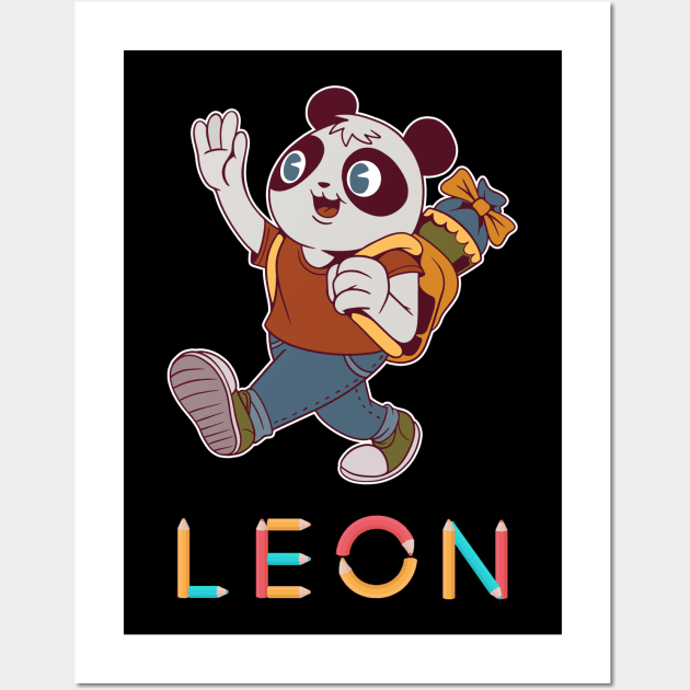 Einschulung Panda Leon Wall Art by DePit DeSign